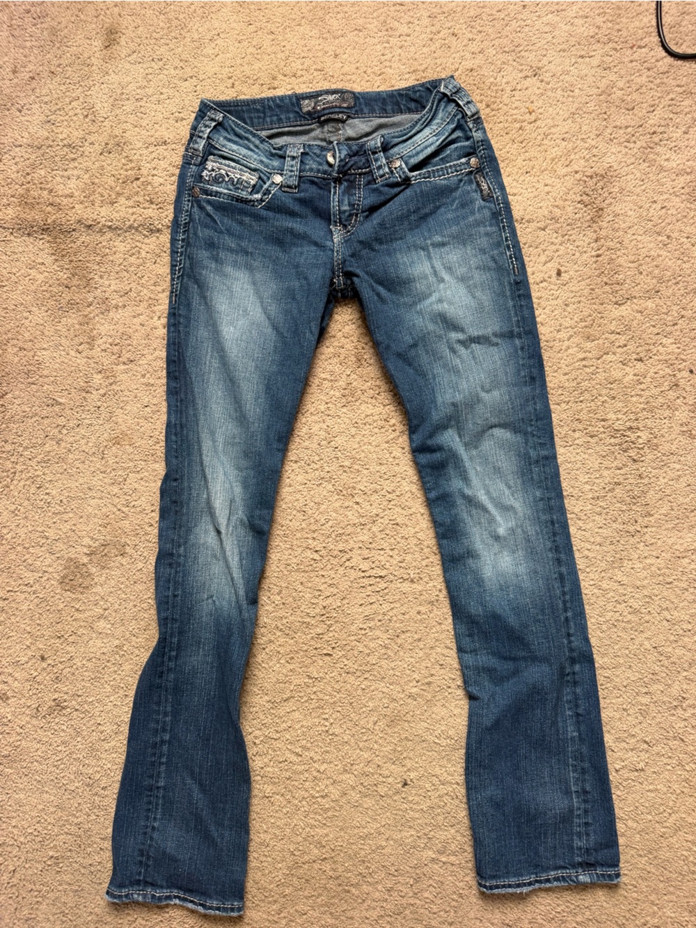 Silver Jeans Women's Straight Leg Denim - Faded Blue Wash